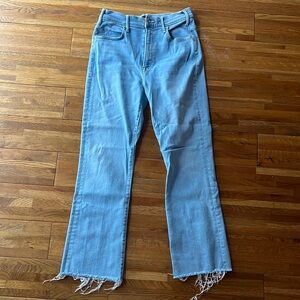 MOTHER jeans. Hustler ankle fray. Size 30